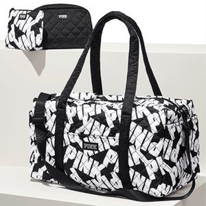 Victoria’s Secret Quilted Duffle w/ 2 Pouc…